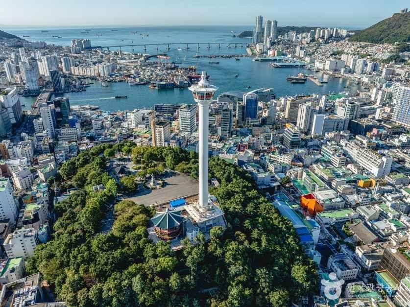 부산 용두산공원 — 용 형상 도심 진산